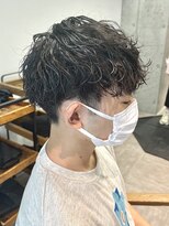 スタイル 藤沢(STYLE) STYLE藤沢メンズマッシュ黒髪刈り上げ波巻きスパイラルパーマ