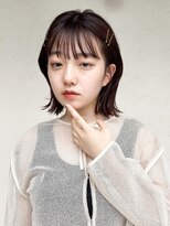 外ハネボブ×切りっぱなしボブ×くびれ巻き×艶カラー×10代20代