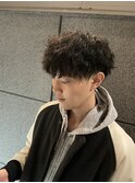 センターパート/メンズ/センターパート/ニュアンスパーマ/波巻き