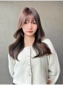 韓国/くびれヘア/ベージュカラー/縮毛矯正