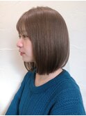 Say.ボブレイヤー韓国風ミルクティーアッシュレイヤーミディアム