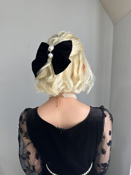 ロットアニバース(lott annibirth) 【髪質改善】ボブヘアーのハーフアップスタイル@SARASA