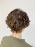 20代30代大人可愛いエアリーショートボブオリーブベージュ透明感