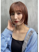 トリコ 柏(tricot)&nbsp;レイヤーボブ/顔まわりレイヤー/外ハネボブ/暖色系カラー