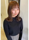 レイヤーカット/ハッシュカット/顔まわりカット/ツヤカラー