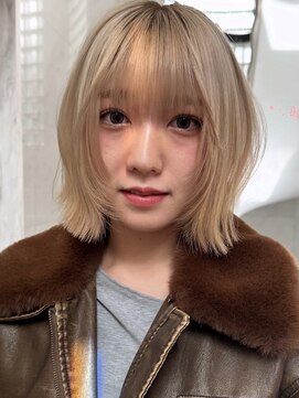 サイン 渋谷(SIGN) 20代/タッセルボブ／レイヤーボブ/透明感カラー