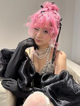 ベレーザ 渋谷神南(Beleza) 14149ブリーチ＆ダブルカラーベビーピンクホワイトピンク