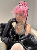 14149ブリーチ&ダブルカラーベビーピンクホワイトピンク