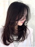 韓国ヘアーハッシュカットレイヤーカットハイライトカラー