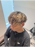 バロックパーマ×金メッシュ