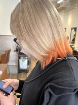 ラック 津田沼(LUCK) ミルクティーベージュ/裾カラー/オレンジ/デザインカラー