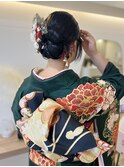 カチモリヘア　成人式ヘア　成人式セット