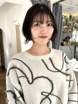 ヘアーアイスカルテット(HAIR ICI QUARTET)&nbsp;ブリーチなし◎春色グレージュ丸みショート