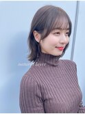 ナチュラル小顔前髪あり後れ毛サイドバング結べるボブくびれヘア