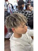 メッシュ×ツイストパーマ