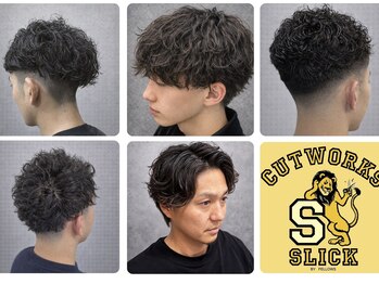 カットワークススリックバイフェローズ(CUT WORKS SLICK by fellows)の写真/熊本でメンズパーマならSLICKへお任せください。ラクにセット&ラフにキマるパーマスタイルに。