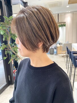 ステアケース 武蔵小杉店(stair:case) 大人ショート/ショートボブ/白髪ぼかしハイライト/銀座/武蔵小杉