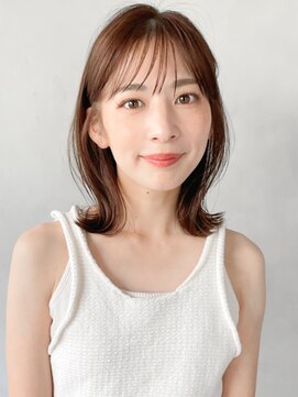 リヤン 表参道(lyann) イメチェン前髪ピンクベージュ外ハネボブa