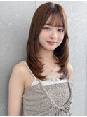 ミルクグレージュ/くびれレイヤーボブ/韓国巻き/顔周り/川崎40