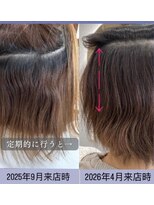 ニックピック(NicPic)&nbsp;根元カラー+脱 縮毛矯正　経過観察