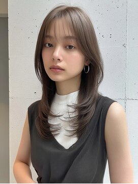 レア 銀座(Le'a) レイヤーカットハイレイヤー顔周りカット韓国風レイヤー髪質改善