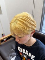 ヘアーワークス ボナ ウニクス店(HAIR WORKS bona)&nbsp;ブロンドマッシュセンターパート