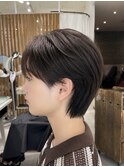 韓国マッシュスペインカールスパイキーショートブルーブラック