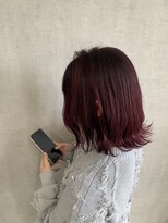 トリコ(ToricO)&nbsp;チェリーレッド　ワインレッド　ダブルカラー　ブリーチカラー