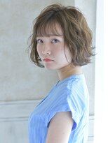 ヘアアンドメイク アリス(hair&make ALICE produce by COLT) シースルーバング＆切りっぱなしショートボブ＆ティーベージュ