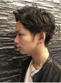 ツーブロ七三ゆる癖スタイル 田町/ヒロ銀座/床屋/理容室