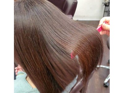 髪質改善ケラチントリートメント16500円　髪質改善縮毛矯正/上野