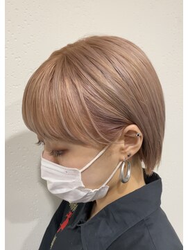 エル(EL by green) 《tomi》ミニボブ×ホワイトピンクベージュ