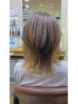 シンラヘアー(SINRAhair) ミディアムレイヤーのハイライトカラー