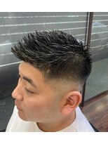 ヒロギンザ 新橋日比谷口店(HIRO GINZA)&nbsp;スパイキースキンフェードブリーチメッシュ　新橋　理容室　床屋