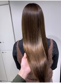 ブラウンアッシュナチュラルストレート