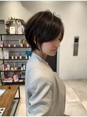 30代、40代/丸みくびれショートボブ×白髪染めハイライト/大宮