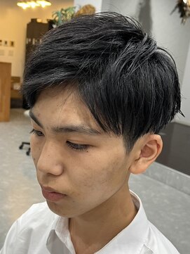 フゥ 宇都宮(FeU) 波巻きパーマメンズパーマメンズヘアツーブロックツイストパーマ