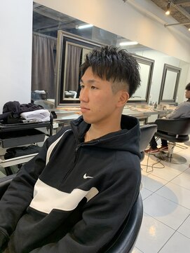 アイズ 海老名(AIZU) ショートアップバング 骨格矯正カット メンズカット