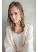 大人かわいい前髪セシルカットココアブラウンフリンジウェーブ