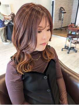 シムニーヘアー(Simney hair) オレンジベージュＸインナーカラー