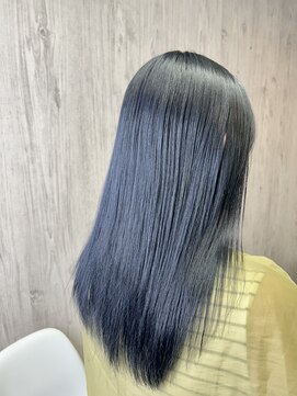 ラフィット 香椎(lafit) 艶カラーブルーブラックネイビーブルーケアブリーチ