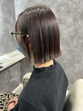 コアークリップ 緑町店(CORE CLIP) 切りっぱなしボブ×グレージュ