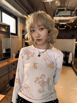 ソイリウム 下北沢(soi rium) 顔まわりレイヤーボブ×ベージュ