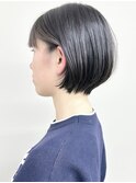 ＊耳かけショートボブ前下がりショートボブ丸みショート30代40代