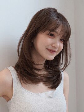 ロンドアンメゾン 原宿(Lond un Maison.) くびれヘアアプリコットオレンジハイライトカラーミディアム