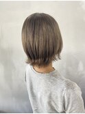 ミルクティーカラー×ボブ