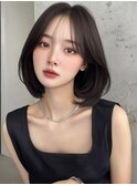渋谷 ボブ 韓国ヘア ショートボブ 顔周りレイヤー 小顔カット