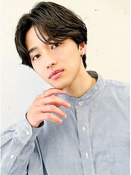 ウェイク ヘアー メイク(wake hair make) 韓国風ニュアンスサーフセンターパートゆるめパーマ