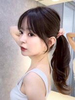 ロンドアヴァントゥス 池袋(Lond aventus)&nbsp;結べるレイヤーカット/グレージュブラウン/韓国巻き/顔周り