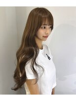 ペレ 原宿(PELE)&nbsp;ミルクティーブロンドダークブルーデジタルパーマ原宿